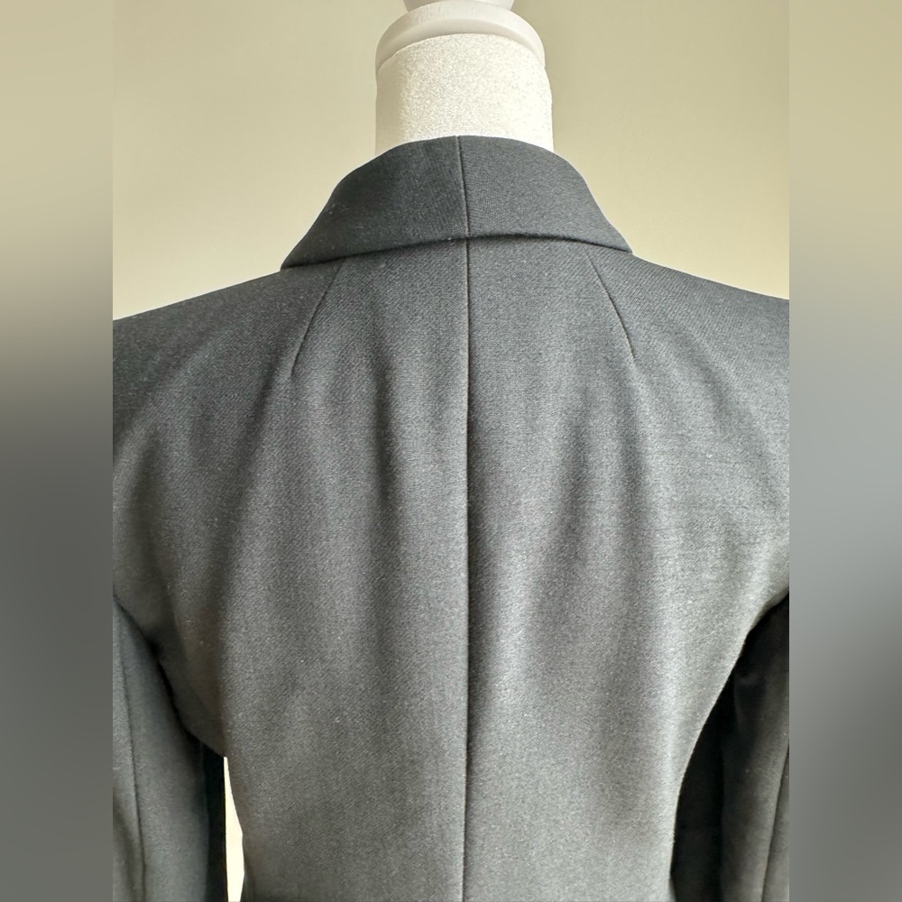 J Crew Parke Blazer Jacket Stretch Wool Blend Black G7726 Size 2 Minimalist - Picture 7 of 13